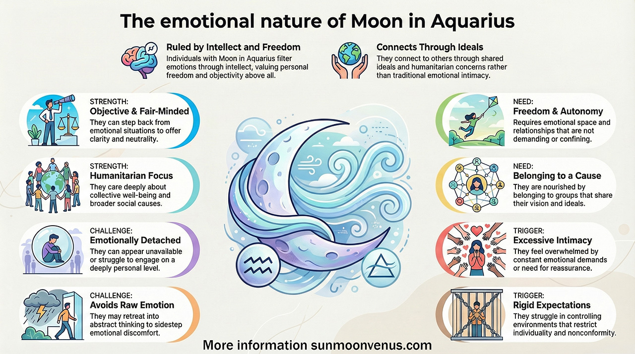 11b Moon in Aquarius infographic